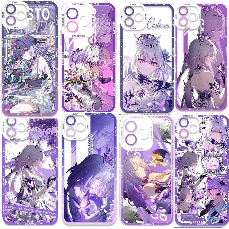 Capa Para Samsung Galaxy A57 A17 A56 A36 A26 A55 A16 A15 A07 A06 A54 A53 Honkai Star Rail Castorice Bonito Macio Transpa