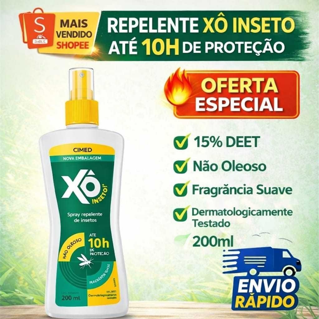 Repelente Xô Inseto Spray 200ml - Oferta Relâmpago Melhor Preço