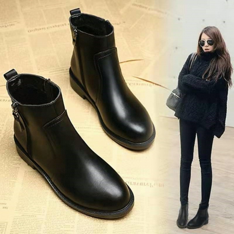 Botas moda feminina botas curtas 2025 novo estilo outono inverno Martin botas neve plana primavera outono botas únicas s