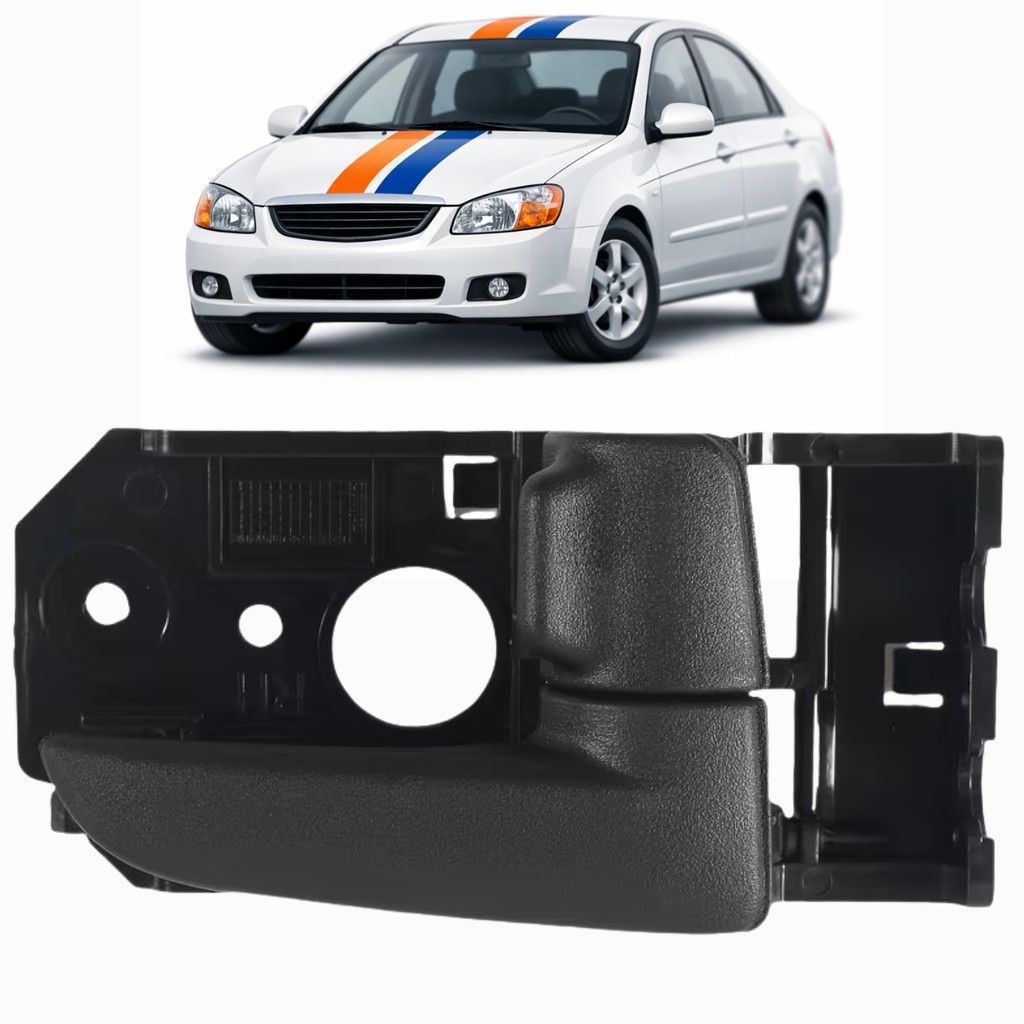 Maçaneta Interna Porta Kia Cerato 2004 2005 2006 2007 2008 2009 Motorista Preta 826102F000 Original