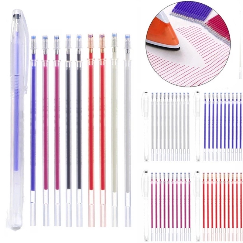10 pçs/Set Multi-Purpose tecido desaparecendo caneta marcador DIY acessórios de costura limpeza quente apagável temperat