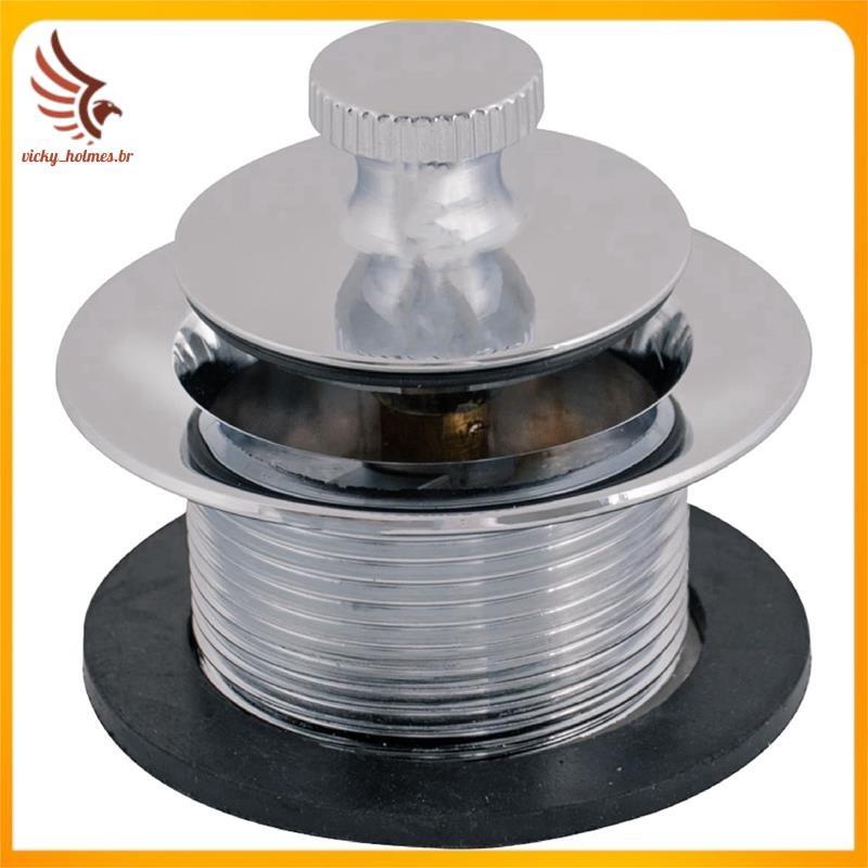 [vicky_holmes.br] Corpo De Zinco Cromado Para Substituição De Ralo De Banheira-Kit De Montagem Banho Lift-N-Turn , Rosca