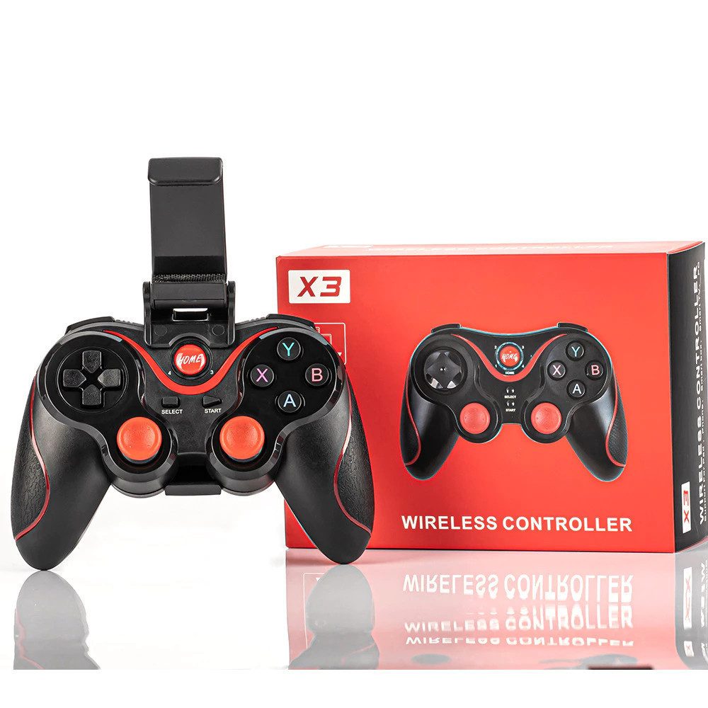Controle Joystick Bluetooth Universal + cabo usb + suporte para Celular Tablet Android Ipad X3