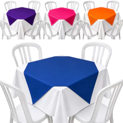 Kit 5 a 15 Toalhas de Mesa Toalhas 1,40x1,40m + 15 Cobre Manchas 70x70cm TNT Aniversario Festa