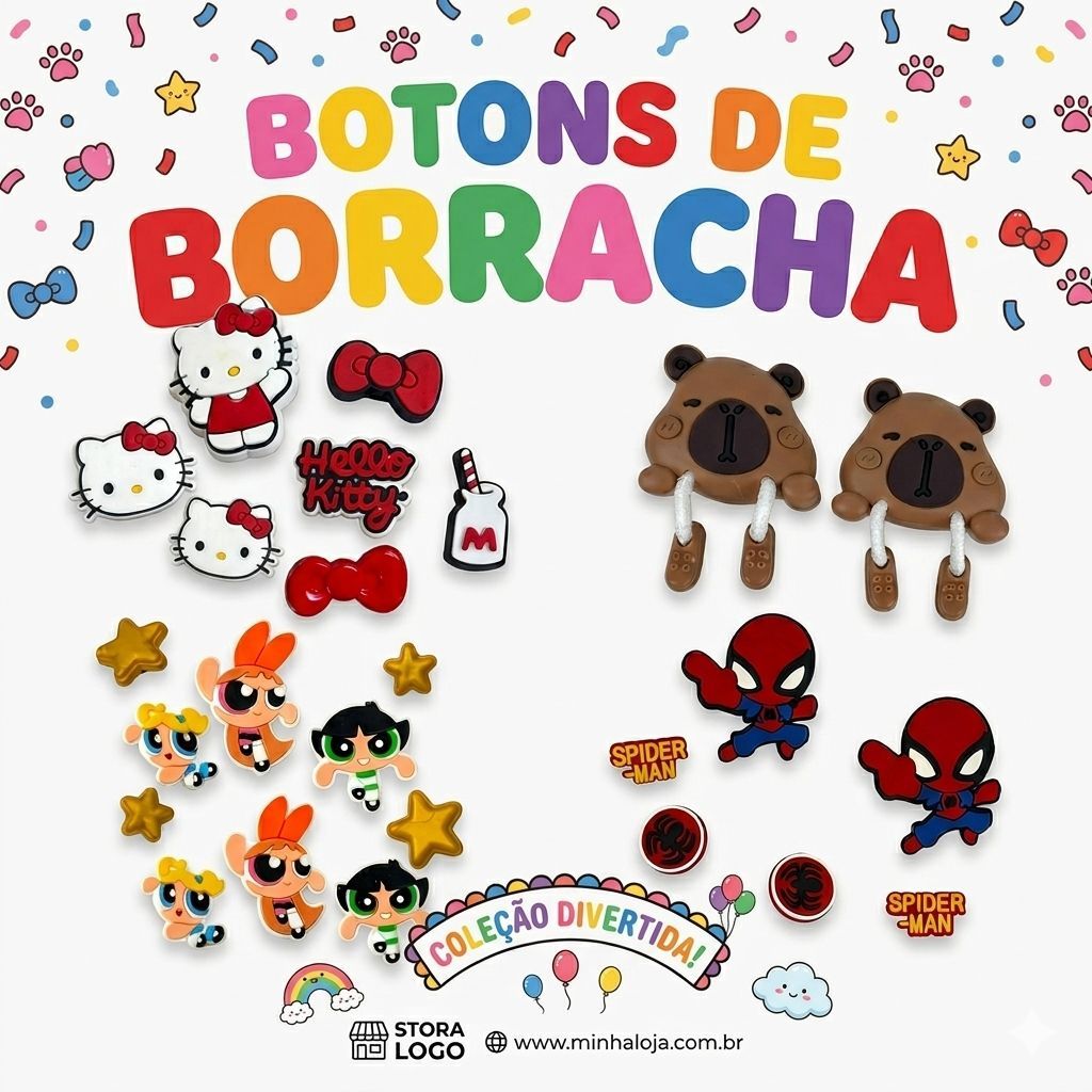 Botons Pins para Babuches Kit de enfeites