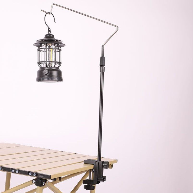 Liga de alumínio ao ar livre suporte luz acampamento pólo iluminação portátil retrátil tenda suporte noite mercado Deskt