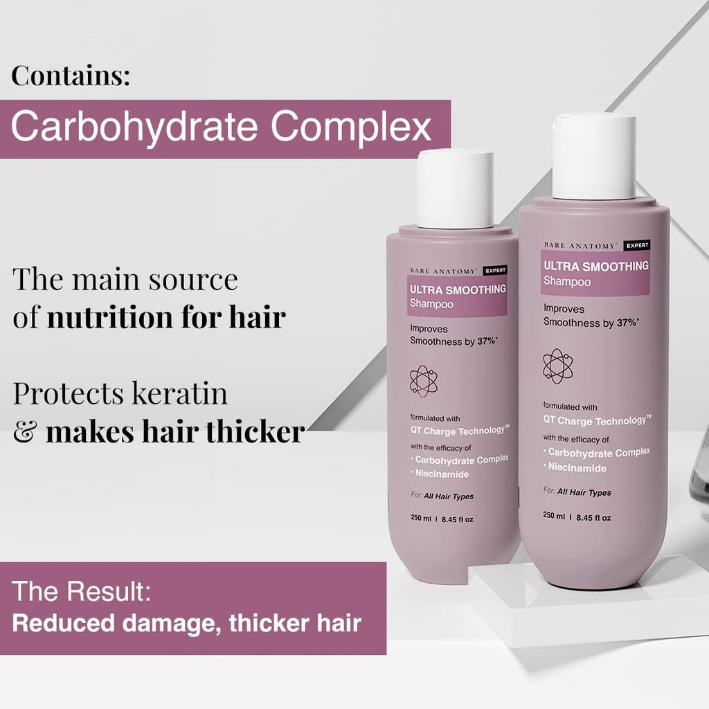 Shampoo Suavizante Nude para Cuidados com os Cabelos |   Restaurar Retidão e Textura 27%. |   Cabelo crespo seco |   Não
