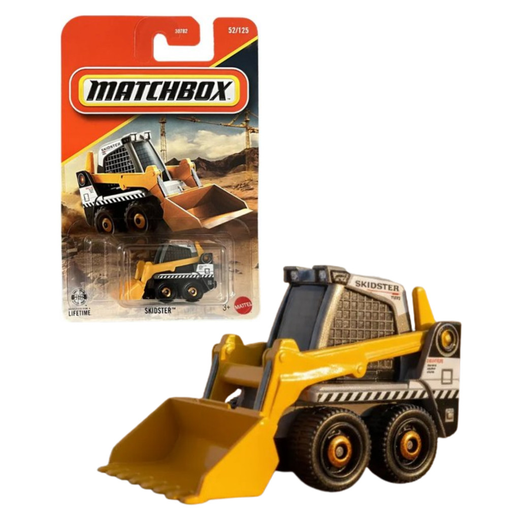 Matchbox Mainline Skidster Mini Trator Esteira Retro Escavadeira Miniatura 1:64