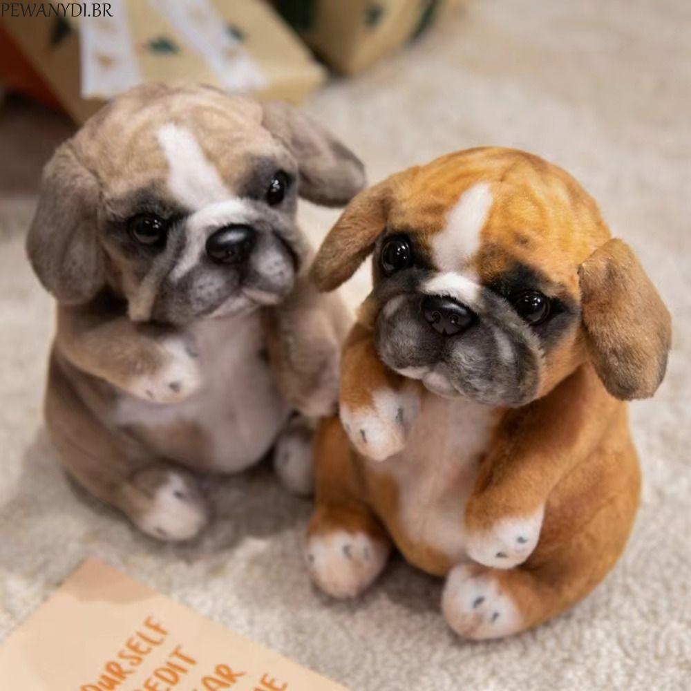 PEWANYDI Filhote De Cachorro Brinquedos De Pelúcia , Simulação De Animais Recheado Poodle Pug , Lilelike Bonito Fofo Cão