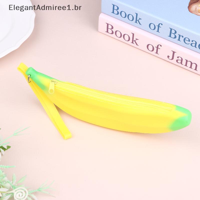 ELEGA Bonito Banana Silicone Moeda Bolsa Simulação Criativa Frutas Pequena Carteira Multifuncional De Dinheiro Chaveiro