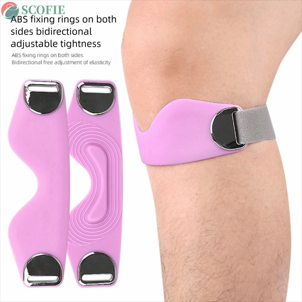 Suporte para patela de articulação do joelho SCOFIE, joelheiras macias ajustáveis, alças, bainha esportiva com pressão A