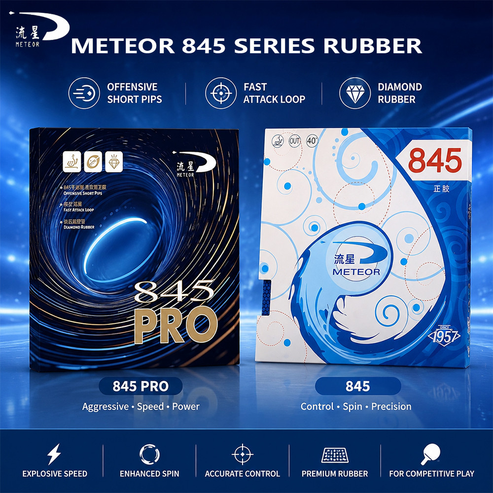 Borracha Azul METEOR 845 Original (Pontar) De Tênis De Mesa 845 PRO Esponja Pingue-Pongue De Ataque Rápido Ofensiva Pips
