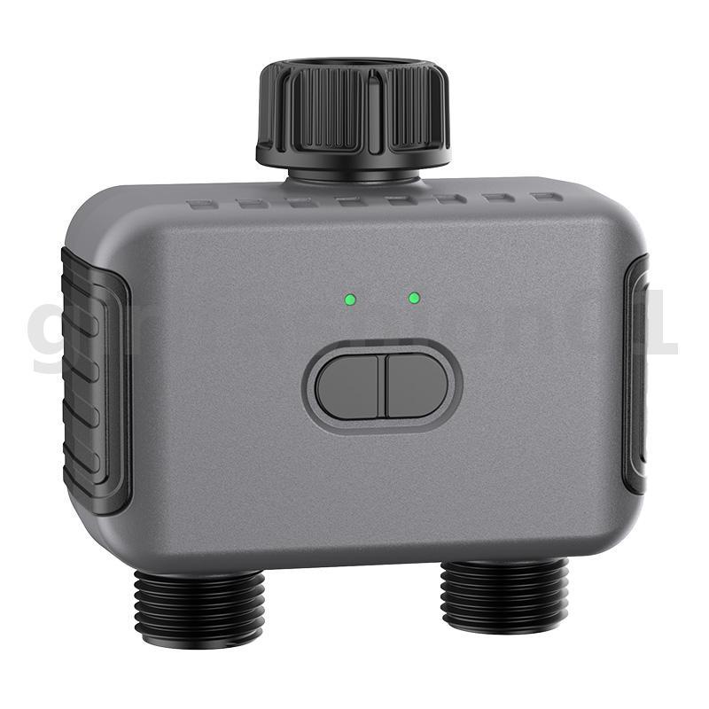 SGW08MZ Tuya Zigbee Temporizador De Irrigação Inteligente Zona Dupla Atraso Meteorológico Horários De Rega Programáveis 