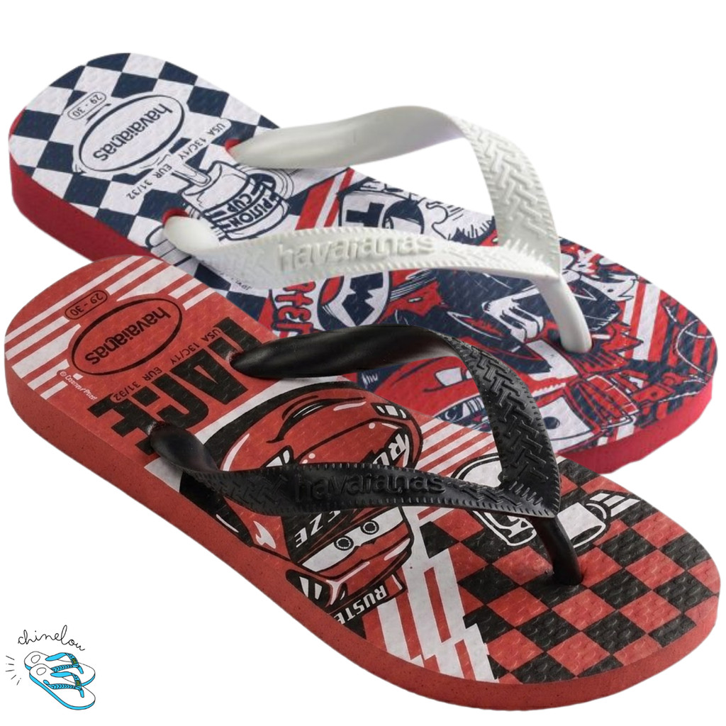 Sandalia Chinelo Havaianas Kids Cars Carros Mcqueen Infantil Masculino Original
