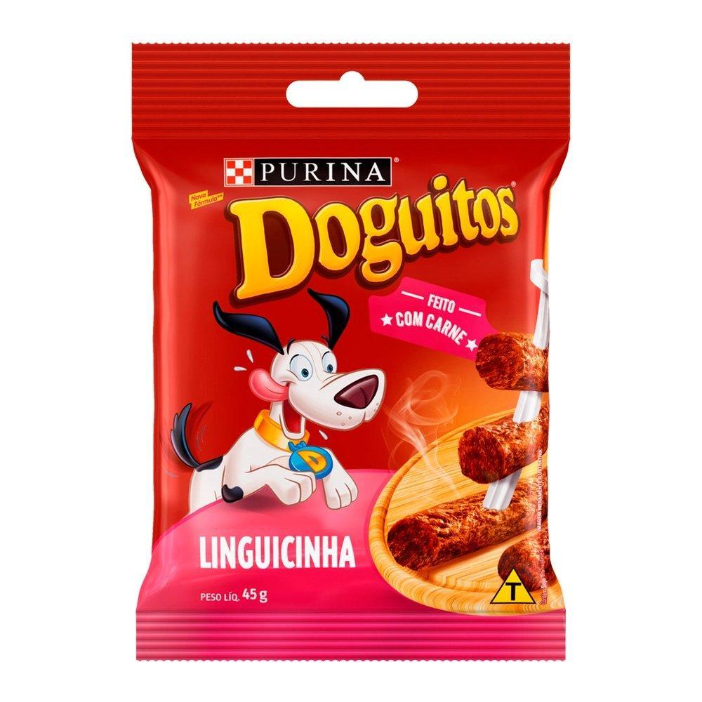 Snacks Dog Chow Doguitos Linguiçinha para Cães 45g - Embalagem com 20 Unidades
