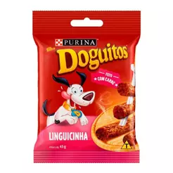 Snacks Dog Chow Doguitos Linguiçinha para Cães 45g - Embalagem com 20 Unidades