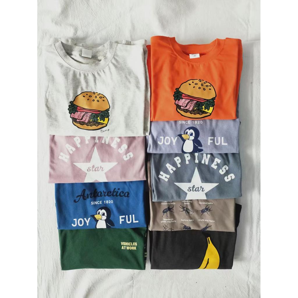 Meninos meninas estilo japonês camiseta de manga comprida novo estilo crianças moda topo camiseta tamanho 90-140 primave