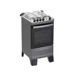Fogão 4 Bocas Atlas Agile Up Com Mesa De Inox A Gás Bivolt Titanium