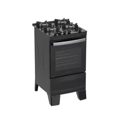 Fogão 4 Bocas Atlas Agile Up Com Mesa De Vidro A Gás Bivolt Preto