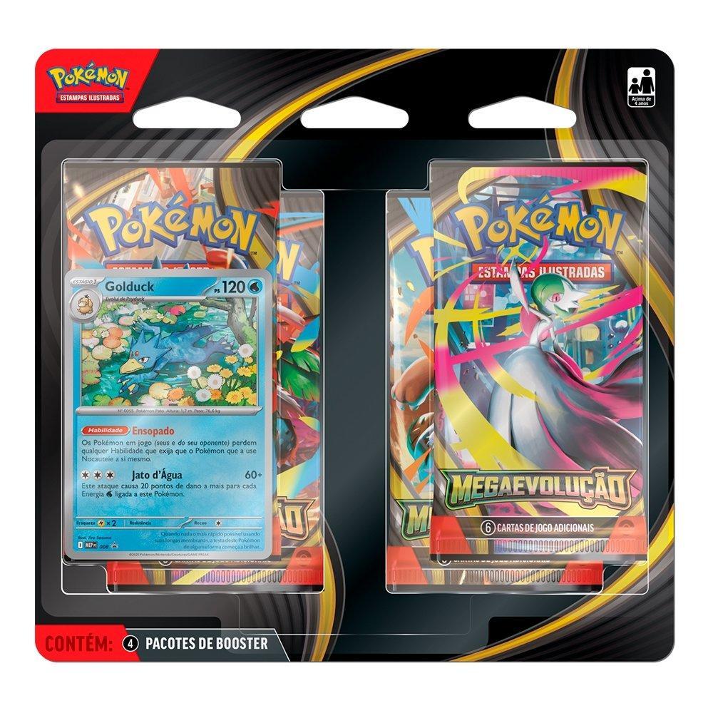 Jogo De Cartas Copag Pokémon Megaevolução Fogo Fantasmagórico Blister Quádruplo