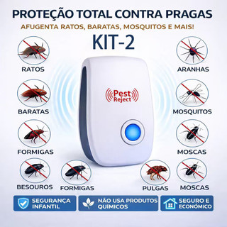 Kit2 a 6 Repelente Ultrassônico Eletrônico Bivolt Anti Mosquitos Baratas Ratos Morcegos Fly Sparrow 5–6W