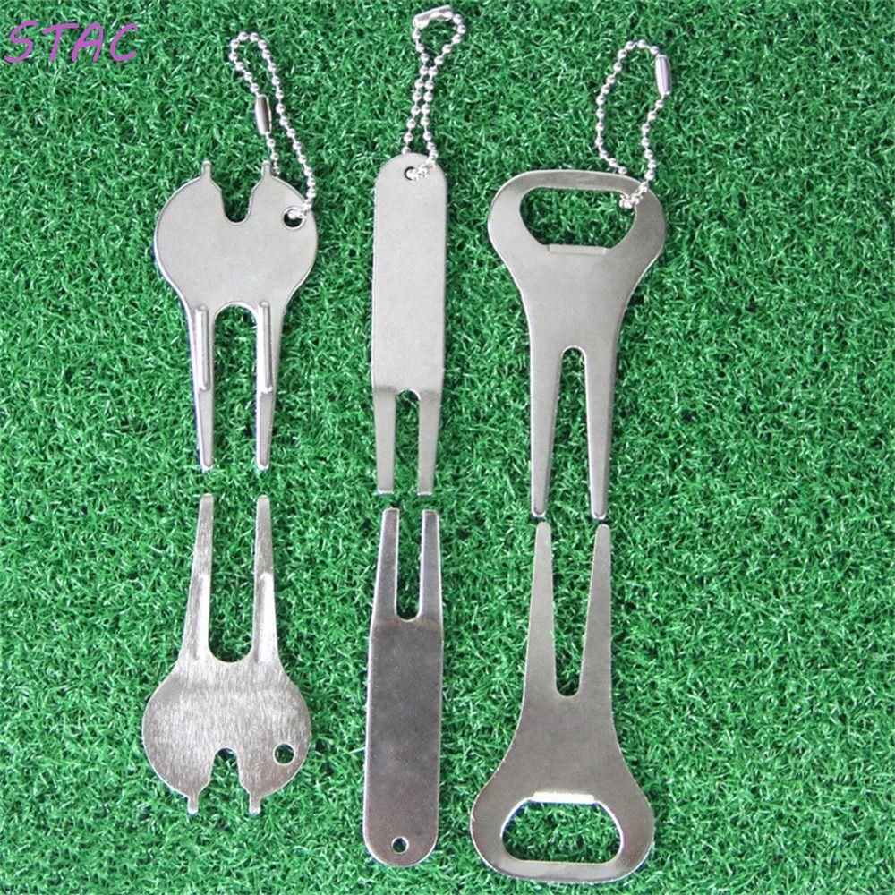 Ferramenta De Reparo De Divot STAC , Forquilha De Golfe De Liga De Zinco Com Ranhura Limpa , Correntes De Contas Fork Go