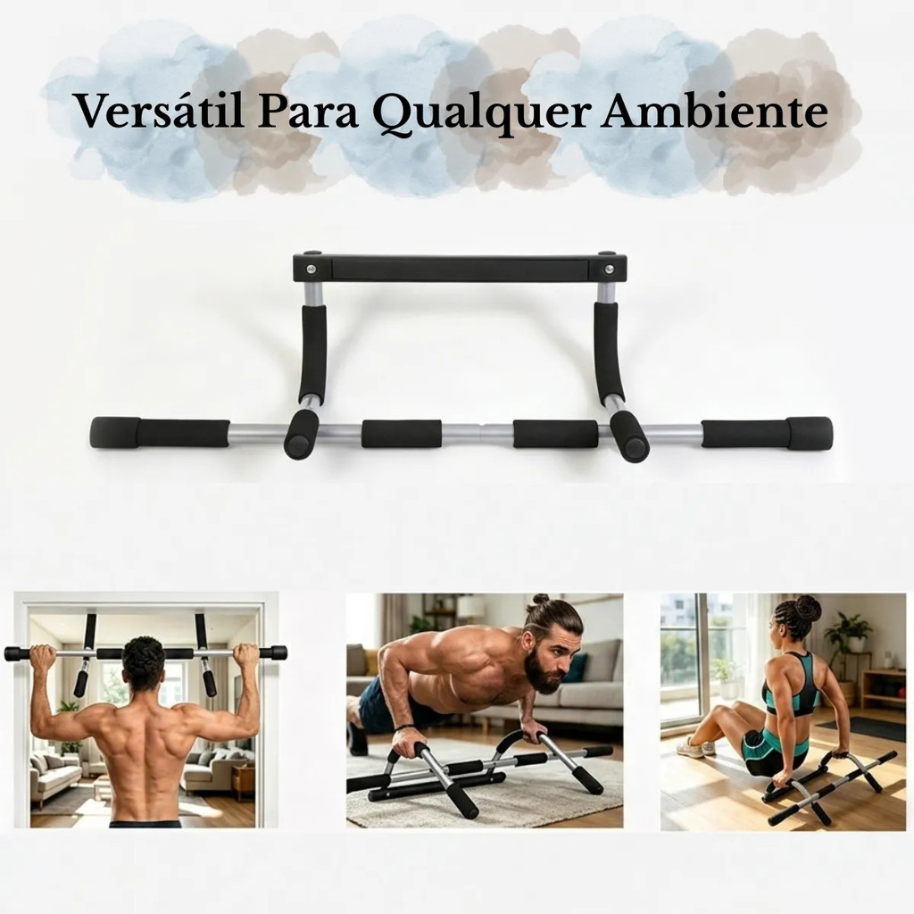Barra Fixa Porta Ajustável Multifuncional Treino Em Casa Academia Fitness