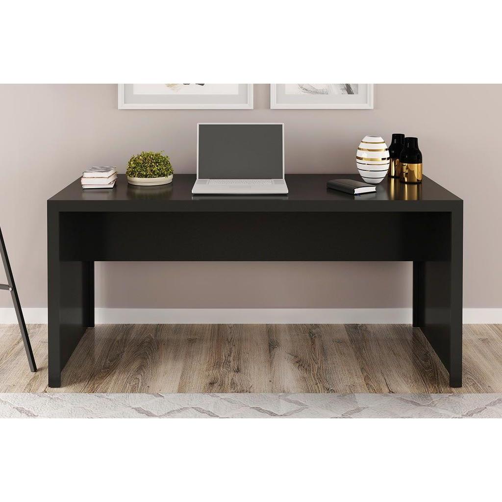 Mesa de Escritório Secretária ME4109 Preto - Tecno Mobili