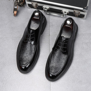 Novo estilo masculino sapatos de couro Formal escritório britânico aumento interno sapatos masculinos versão coreana cou