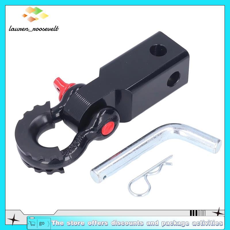 Universal 2in Manilha Engate Gancho Receptor De Reboque Aço De Alta Resistência Para Carros Caminhões Preto