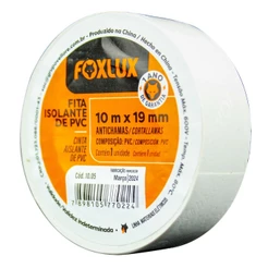 Fita Isolante Foxlux 10M Branca 10Un