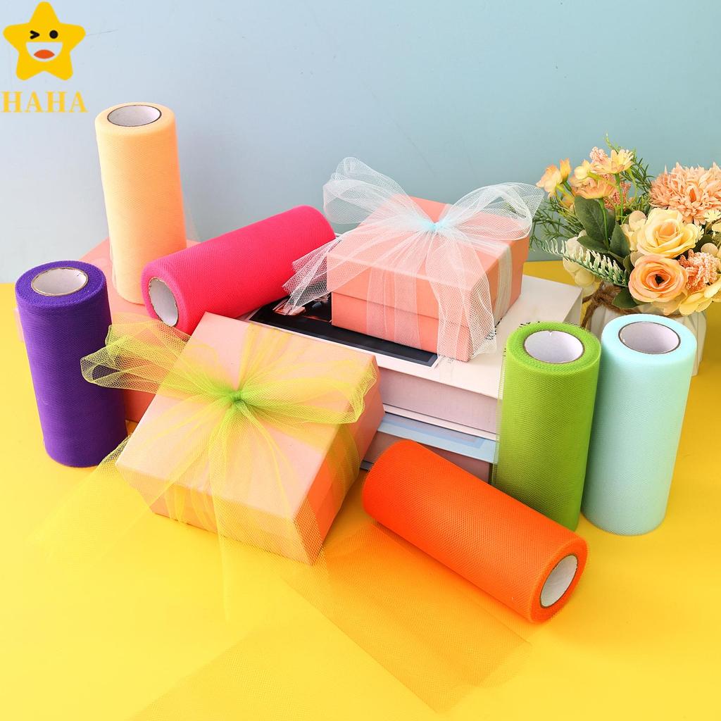 Rolo De Tecido De Tule De Organza De 6 Cores Para Decoração De Saia Projeto De Artesanato DIY 15 cm x 22.8 m SHOPSBC8970