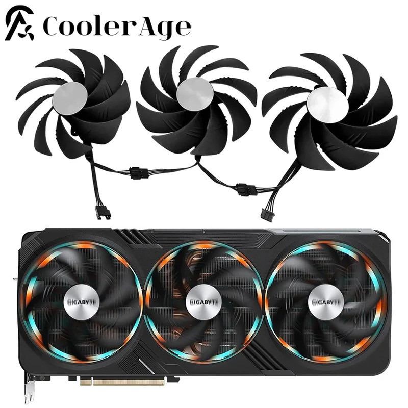 F ​ Ou Gigabyte GeForce RTX4080 4090 Ventilador De Placa De Vídeo OC Para Jogos 105MM RTX4080S GPU Gráfica De Substituiç