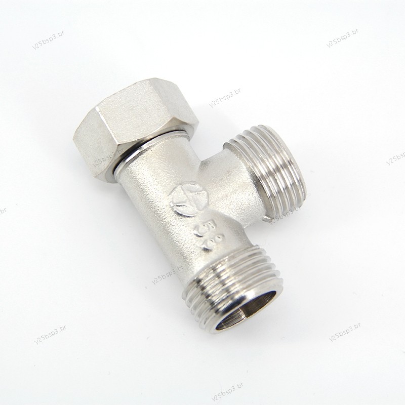 G1/2 " 20mm 3 Vias T Adaptador Divisor De Aço Inoxidável Válvula Desviadora Para Banheiro Cabeça Chuveiro Torneira Água
