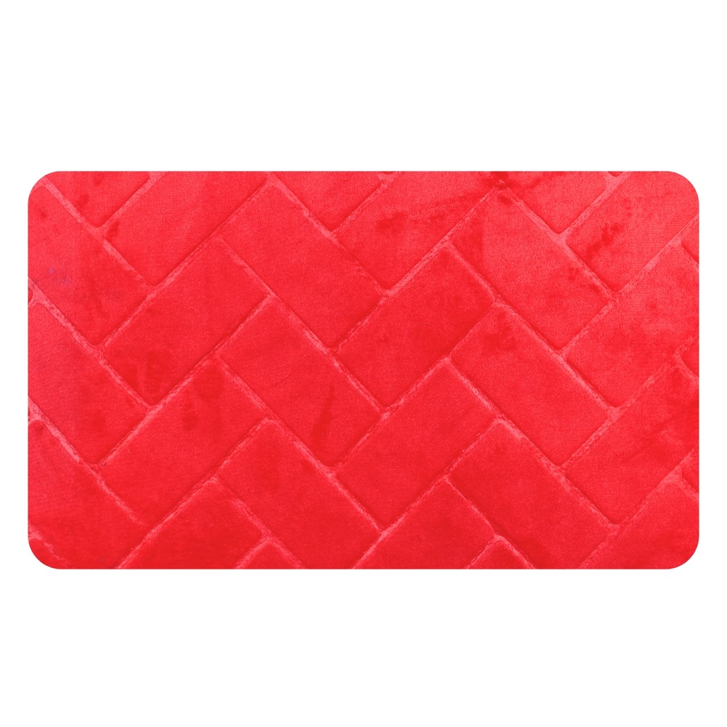 Tapete Antiderrapante De Banheiro Vermelho 40x60 - Castela