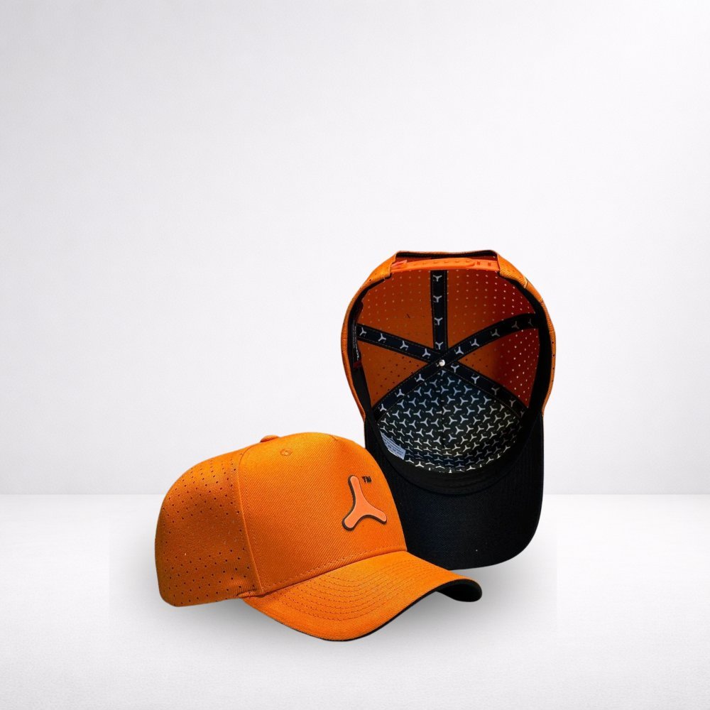 Boné Snapback Aba Curva Furo à Laser - Laranja Boné Snapback Aba Curva Furo à Laser - Laranja