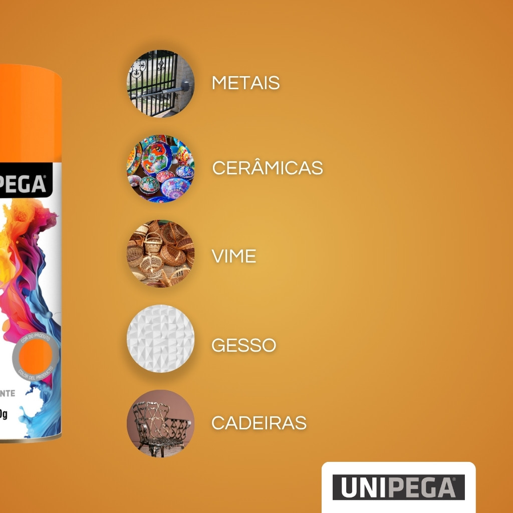 Tinta Spray Madeira Metal Automotivo Plástico Uso Geral 350ml Unipega · foto 2