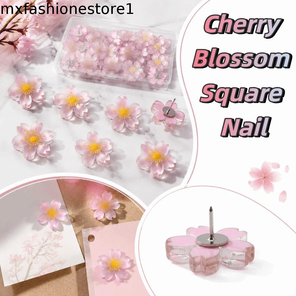 MXFASHIONE 20/30 Peças De Alfinetes De Flor , Cabeças Em Formato Tachinhas De Cerejeira De Resina Durável