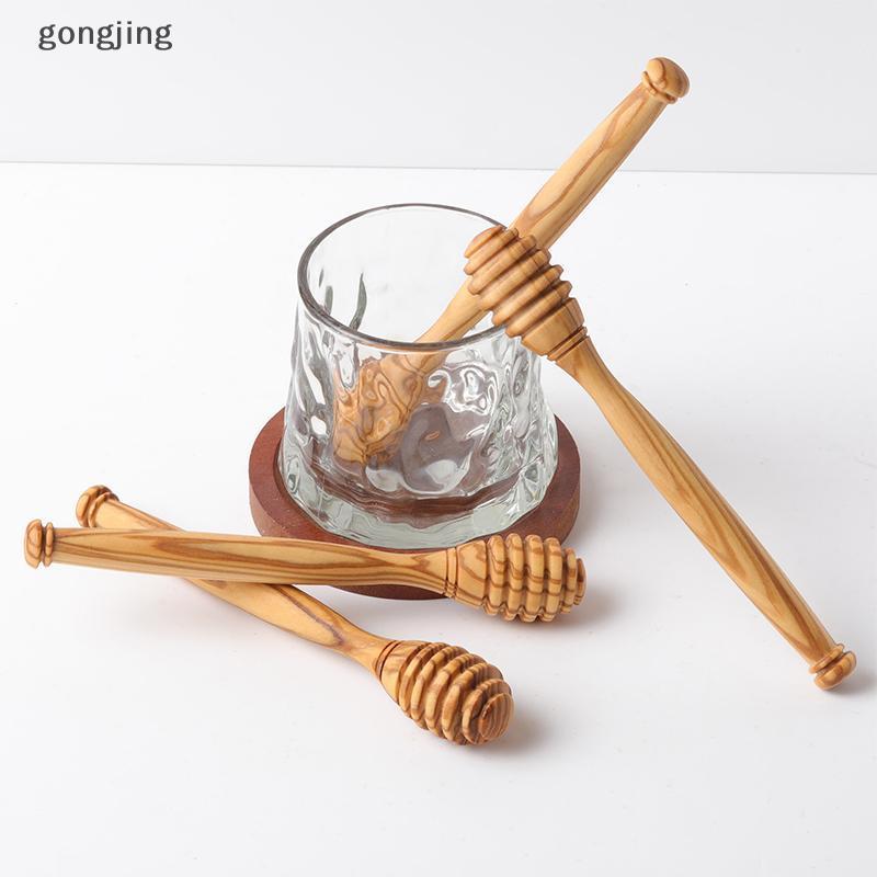gongjing Colher De Mel De Madeira Oliva , Sti Com Cabo Longo , Ferramenta De Cozinha Ecológica Para , Chá , Café , Agita