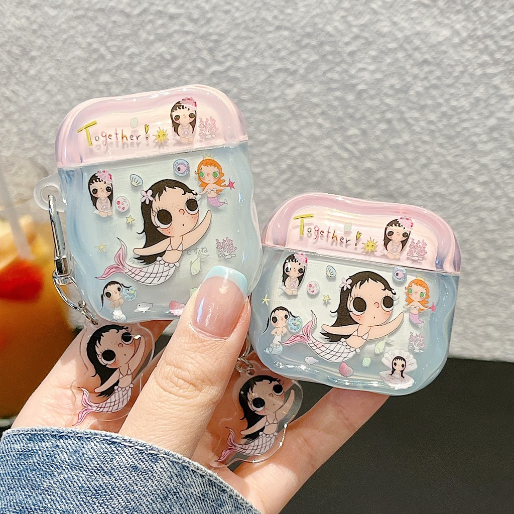 Capa ins Para AirPods , Protetora Fone De Ouvido Apple , Corrente Fofa De Desenho Animado Adequada 4 1/2 Pro/2 3 Antider