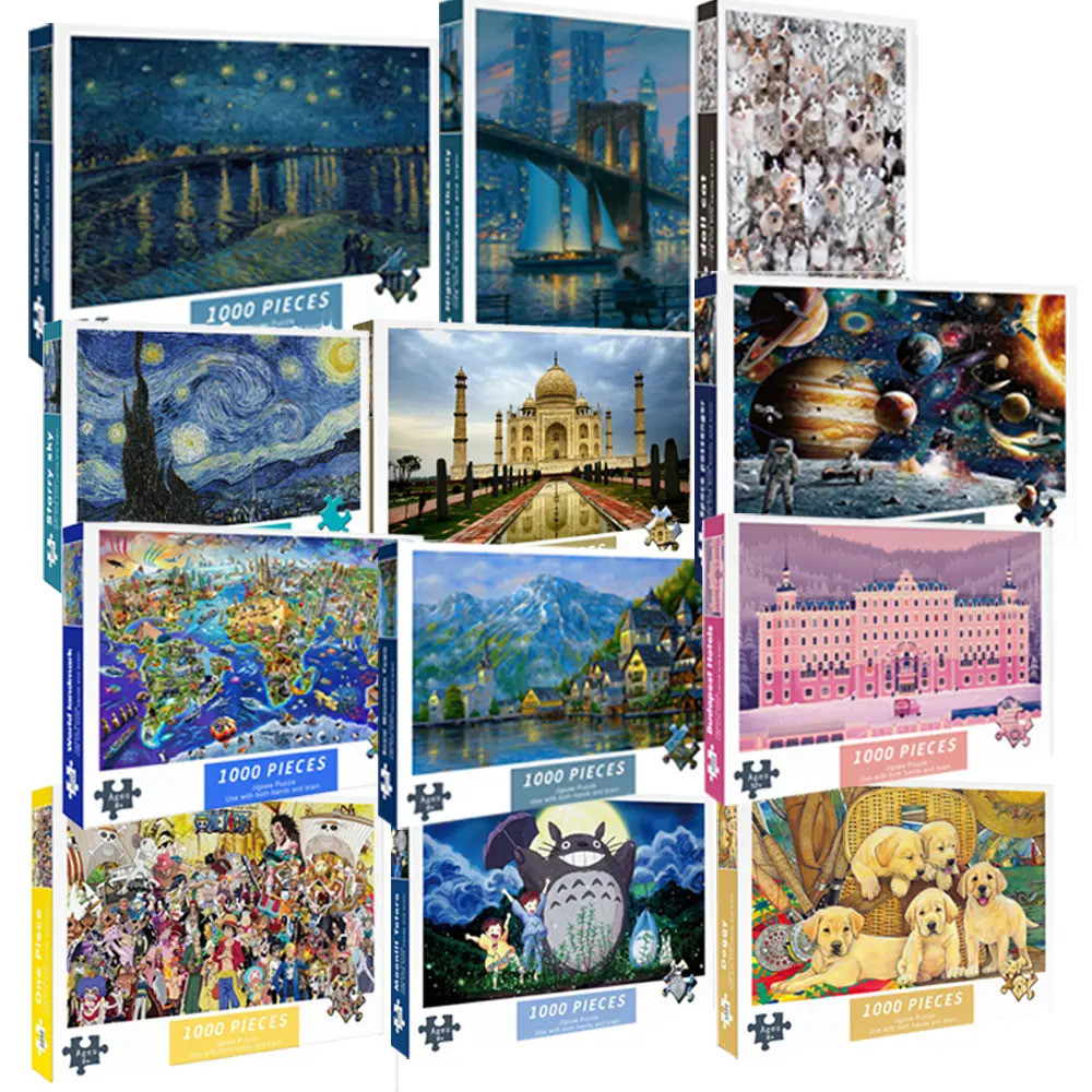 HypeVibes 1000/2000 pcs Jigsaw Puzzle Colorful Jigsaw Puzzle for Kids Anime Puzzle Intellectual Game Relieve Stress puzz