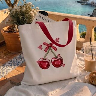 Bolsa Sacola Ecobag Vermelha Cereja Cherry Clean Girl