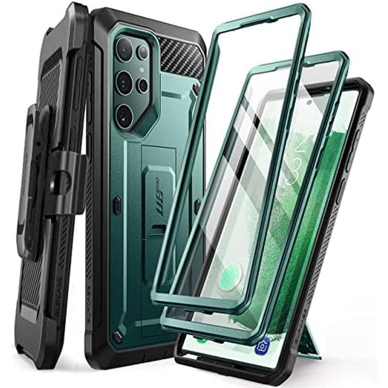 Capa SUPCASE Para Samsung Galaxy S22 Ultra Com Suporte , [Unicorn Beetle Pro] [2 Molduras Frontais Protetor De Tela Inte