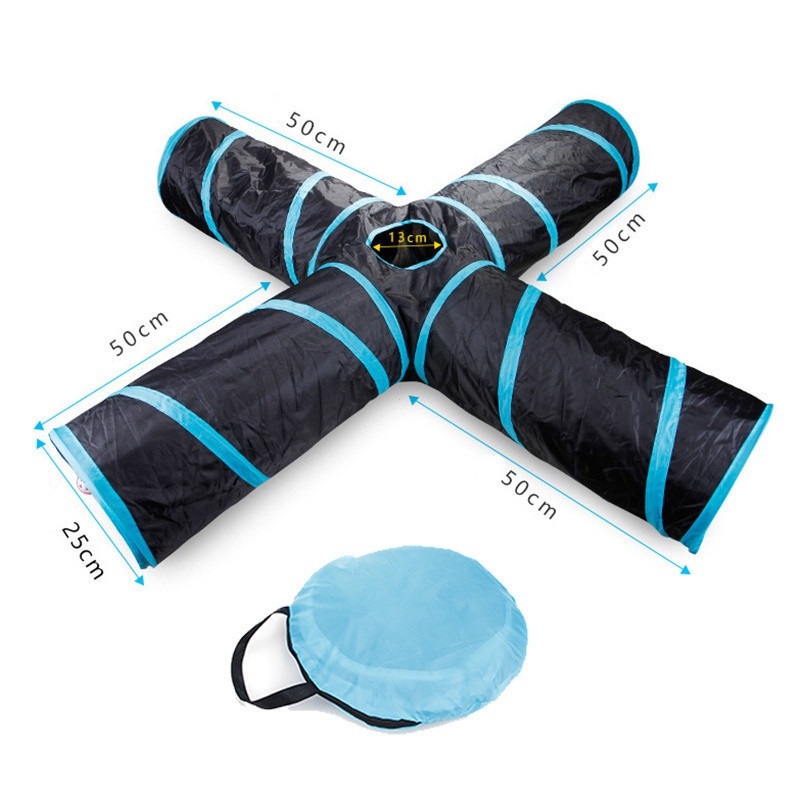 Brinquedo Interativo Dobrável para Gato e Coelho / Animais / Jogos / Túnel / Brinquedo para Animais de Estimação-****-&-