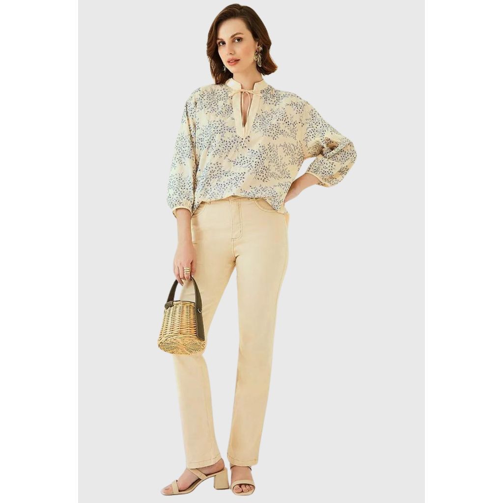 Calça Maria Valentina Straight M. Helena Cós Alto