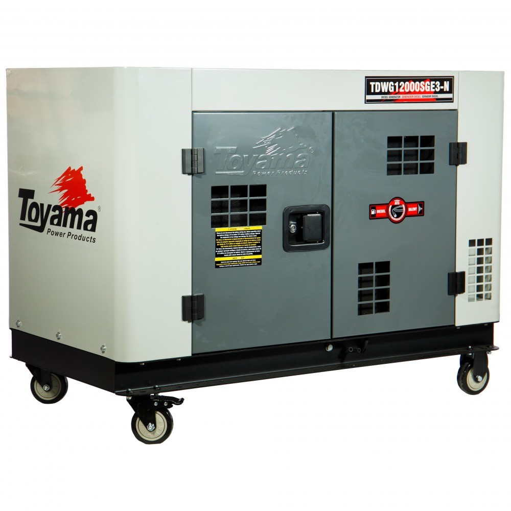 Gerador de energia 12,5 kva a diesel partida elétrica trifásico 380V - TDWG12000SGE3-N - Toyama