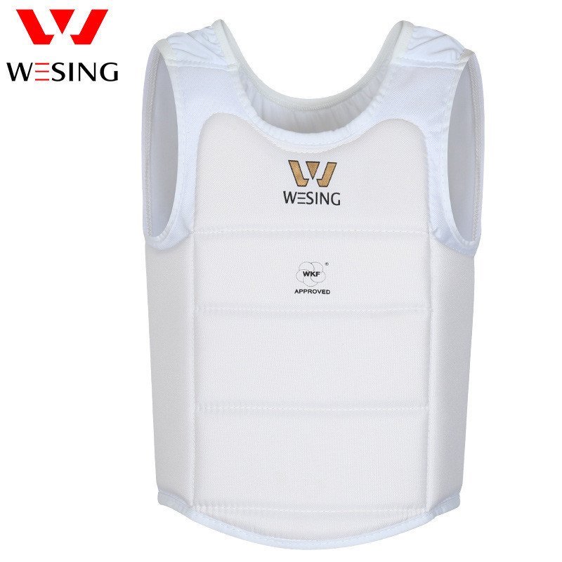 Protetor de Peito Branco Masculino para Competição de Karatê Jiurishan, Equipamento de Boxe para Adultos, Protetor de Pe