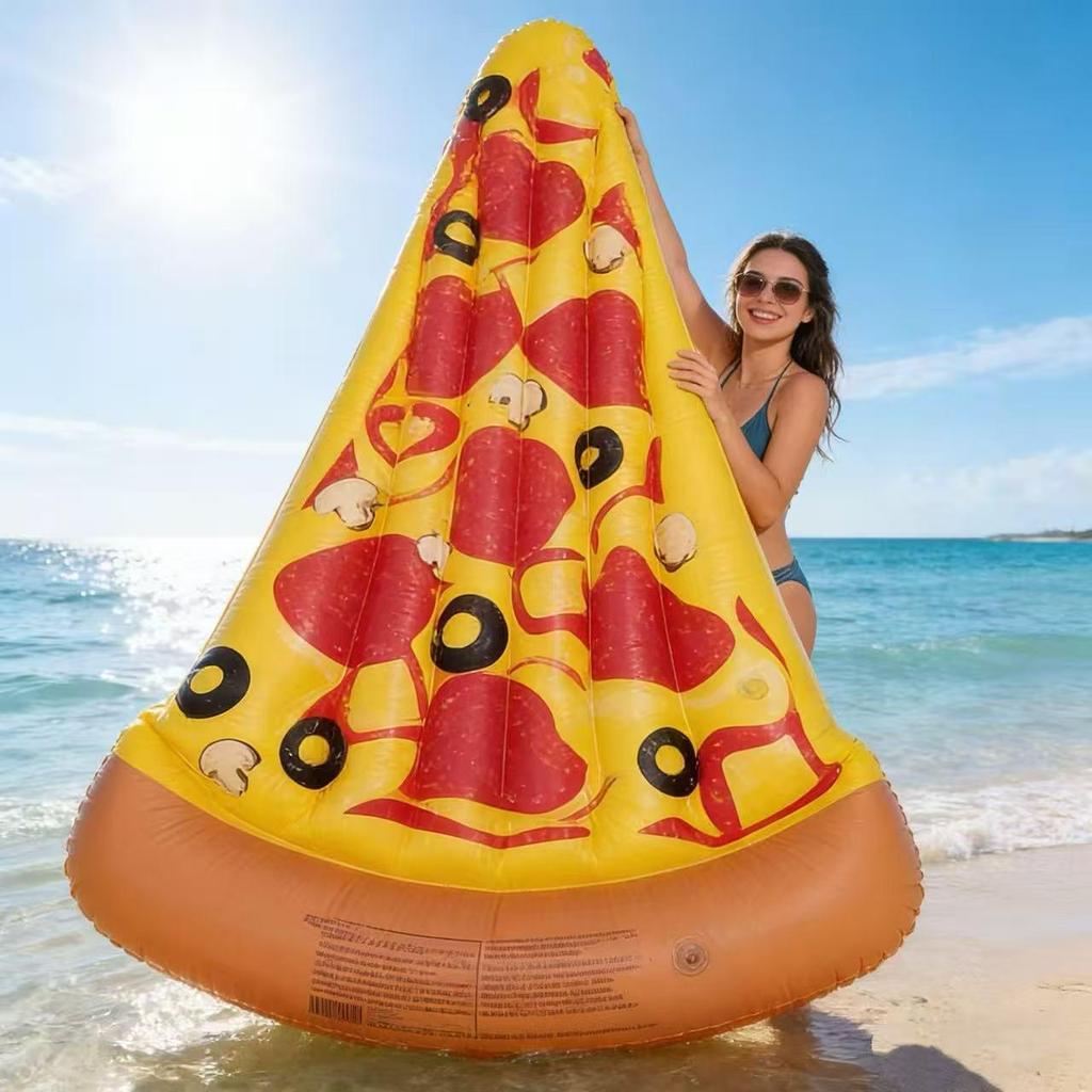 Boia De Natacao Flutuante Colchão Inflável Solteiro PIZZA – Viagem, Praia, Camping e Piscina Lagoa — imagem 2 de 2