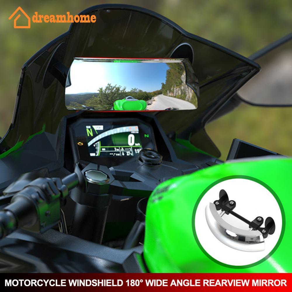 DREAMHOME Motocicleta Pára-Brisa 180 Grande Angular Espelho Retrovisor Visibilidade Panorâmica Rua Bicicleta Brisas Lent
