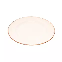 Prato Raso Lyor Linear de Cerâmica Bege 27cm